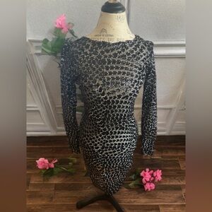 Elegant Black and Silver Women's Dress